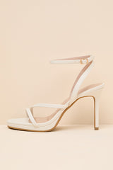 Carmine Ivory Platform Ankle Strap High Heel Sandals